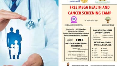 Free Mega Health & Cancer Screening Camp Tomorrow