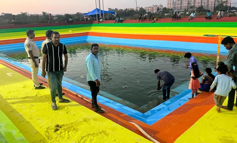 GHMC Arranges 72 Portable Baby Ponds for Hassle-Free Ganesh Immersion