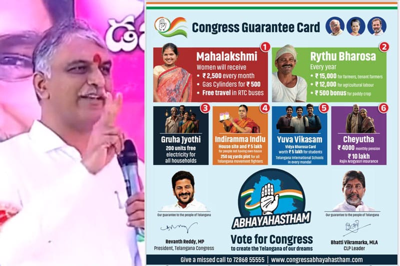 Telangana Fin Min compares Congress 6 guarantees to unsigned post-dated checks
