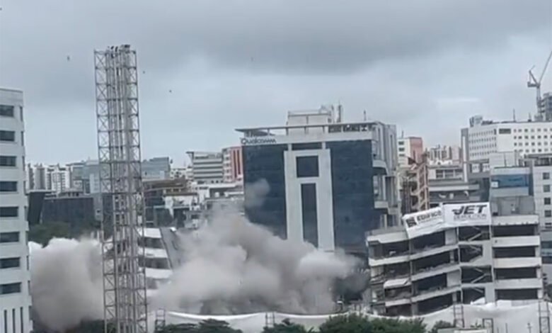 Two buildings demolished in Hyderabad IT Park