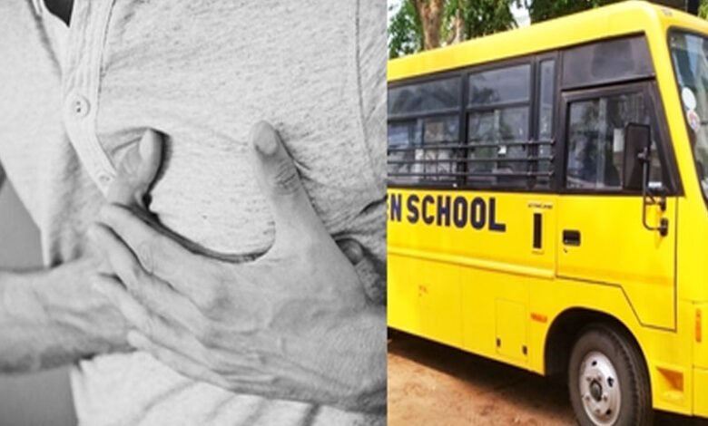 Andhra school bus driver dies by cardiac arrest, but saves 40 students