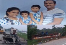 Mother, toddler burnt alive as car collides with truck in Karnataka