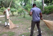 PM participates in cleanliness drive with wrestler Ankit Baiyanpuria