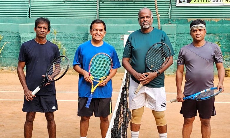 Dr. V. Rama Das Memorial Senior Men Tennis Tournament 2023 Showcases Thrilling Doubles Action