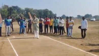 BJD MLA falls down on field while trying to bat, video goes viral