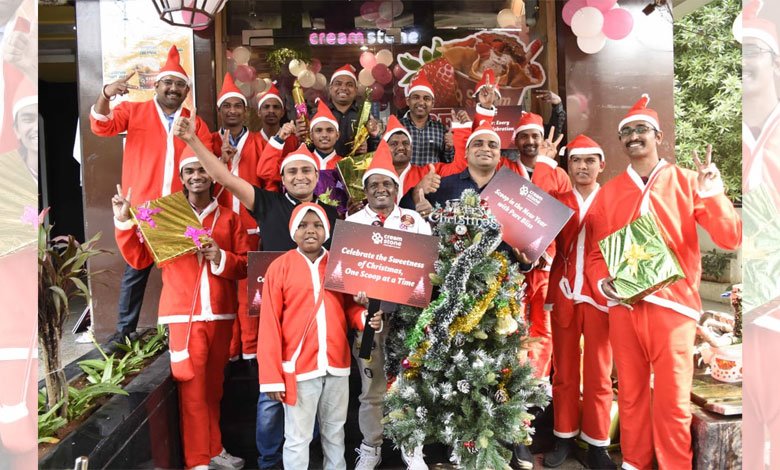 Creamstone's Christmas Rally Spreads Festive Cheer Across Hyderabad