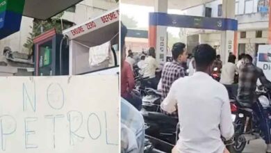 Truck Drivers Strike Causes Lengthy Lines at Multiple Hyderabad Petrol Pumps (video)