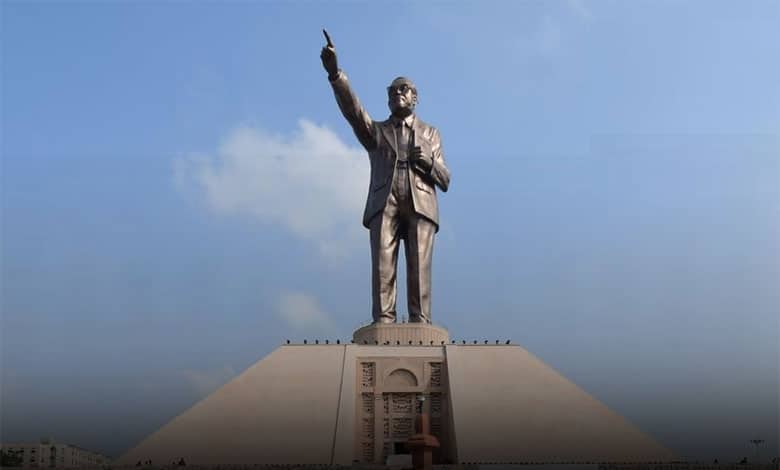 AP CM Jagan unveils 125 ft tall BR Ambedkar statue in Vijayawada