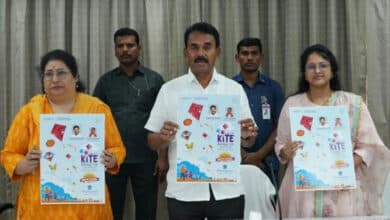 Jupally unveils poster of International Kite & Sweet Festival