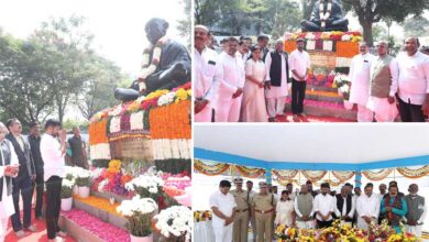 Telangana CM Honors Mahatma Gandhi's Legacy with Tributes at Bapu Ghat