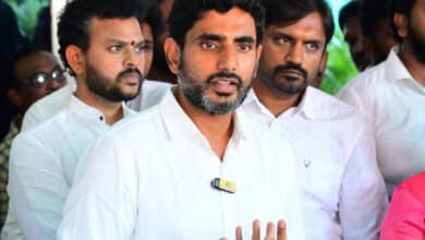 Nara Lokesh extends support to agitating Anganwadi workers in Andhra