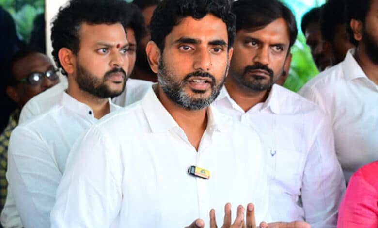 Nara Lokesh extends support to agitating Anganwadi workers in Andhra