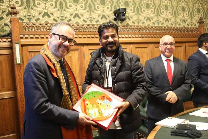 Revanth London1 Telangana CM Revanth Reddy Advocates Strengthening Democracy in Address to Indofil British Members of Parliament at Westminster