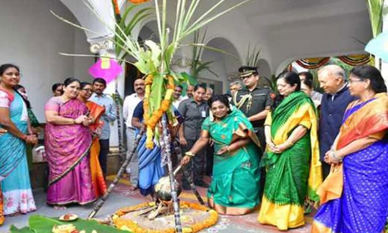 Telangana: Sankranti is celebrated traditionally at Raj Bhavan