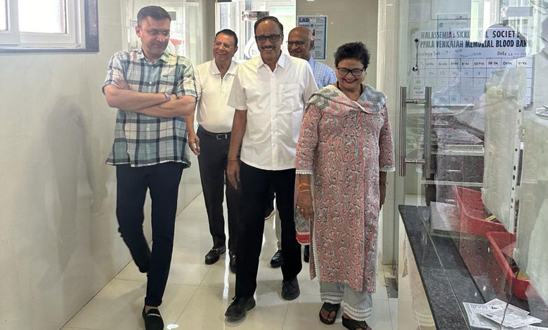 AKBAR 1 Akbaruddin Owaisi, MLA Chandrayangutta visits Thalassemia Sickle Cell Society (TSCS) Hyderabad