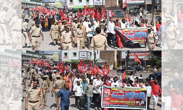 Massive Rally in Hyderabad Denounces BJP Government, Warns of Constitutional Crisis if Modi Re-elected