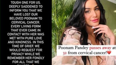 Actress-model Poonam Pandey passes away after battling cancer