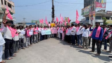 BRS holds statewide agitations demanding fee-free Implementation of LRS