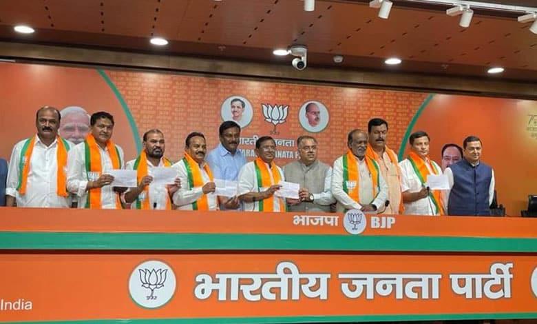 Jolt to BRS as 4 party leaders switch to BJP