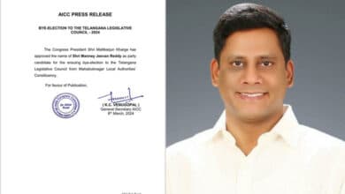 Congress fields Jeevan Reddy in Telangana MLC by-election