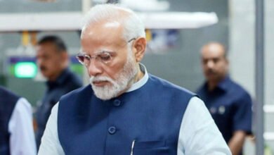 PM Modi arrives in Hyderabad on Monday night