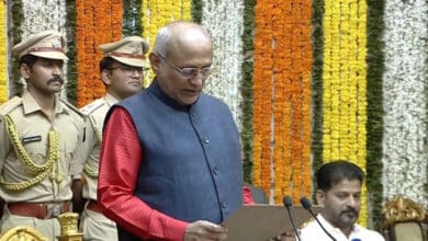 Jharkhand Guv Radhakrishnan takes oath as Telangana Governor