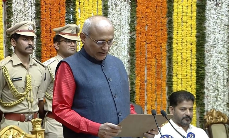 Jharkhand Guv Radhakrishnan takes oath as Telangana Governor