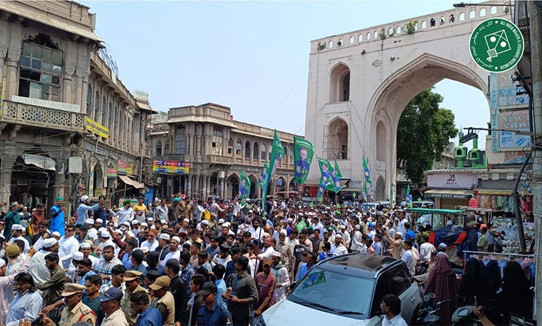 ASADUDDIN OWAISI FILES NOMINATION Asaduddin Owaisi, Kishan Reddy file nominations for Lok Sabha polls