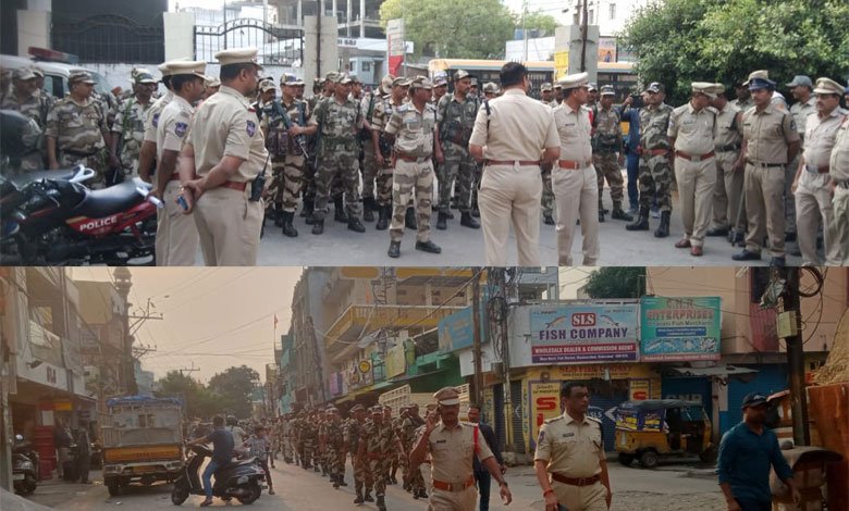 Hyderabad Police conduct flag march ahead of Lok Sabha elections