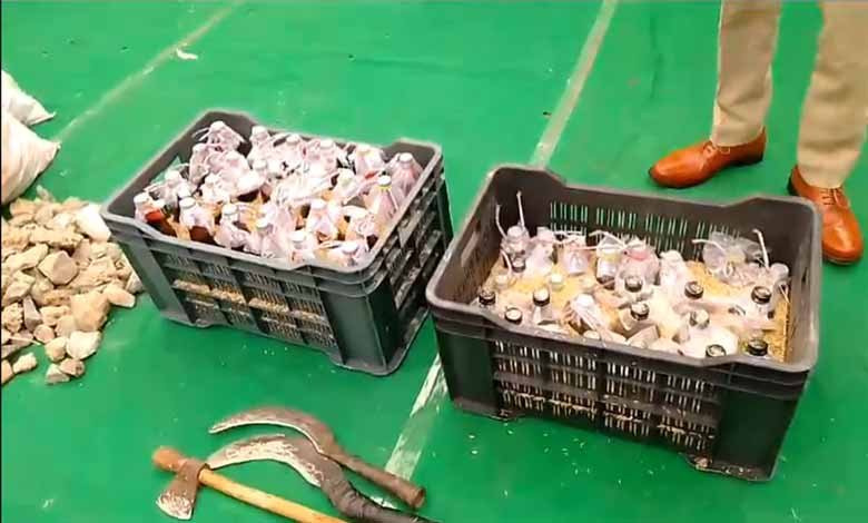 Andhra Pradesh police seize petrol bombs, other crude weapons in Palnadu village: Video