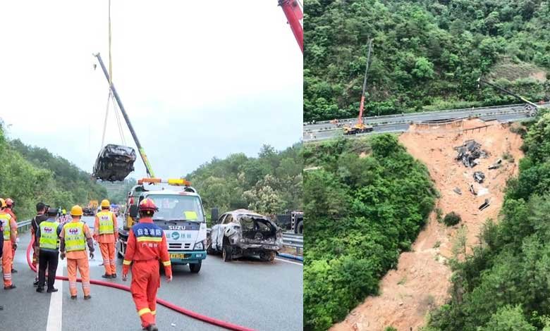 Death toll rises to 36 after motorway collapse in China