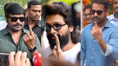 Chiranjeevi, Jr NTR, Allu Arjun cast votes in Hyderabad