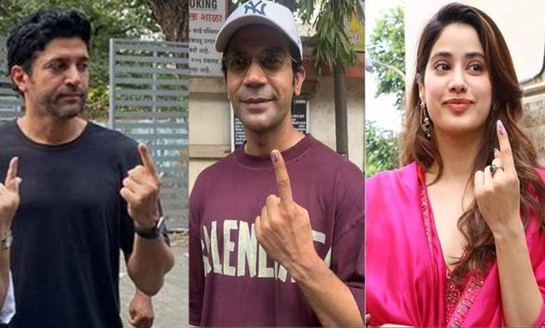 Bollywood stars Akshay Kumar, Farhan Akhtar, Rajkummar Rao cast vote in Mumbai