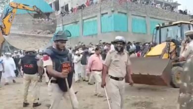 Protests erupt in northwest Delhi's Mangolpuri over anti-encroachment demolition at mosque