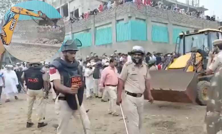 Protests erupt in northwest Delhi's Mangolpuri over anti-encroachment demolition at mosque