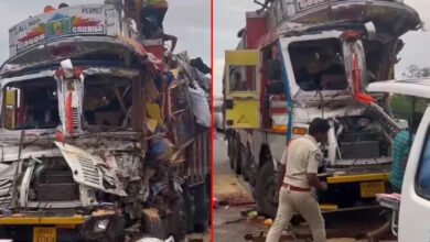 Telangana News | Five killed in collision between two trucks in Medak Dist
