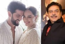 Shatrughan blesses Sonakshi-Zaheer; reception venue dolled up in red for all-night party