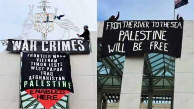 Pro-Palestinian protesters breach security at Australia's Parliament House to unfurl banners