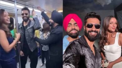 Vicky Kaushal, Triptii Dimri and Ammy Virk enjoy metro ride during 'Bad Newz' promotions in Delhi