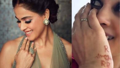 Genelia expresses her love for three ‘Rs’, wears them on her hand