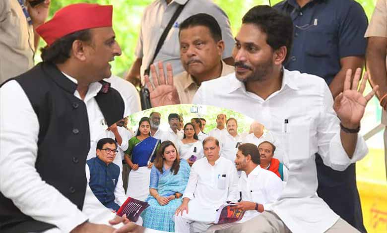 Several INDIA bloc members back Jagan's protest in Delhi; TDP calls it 'drama'