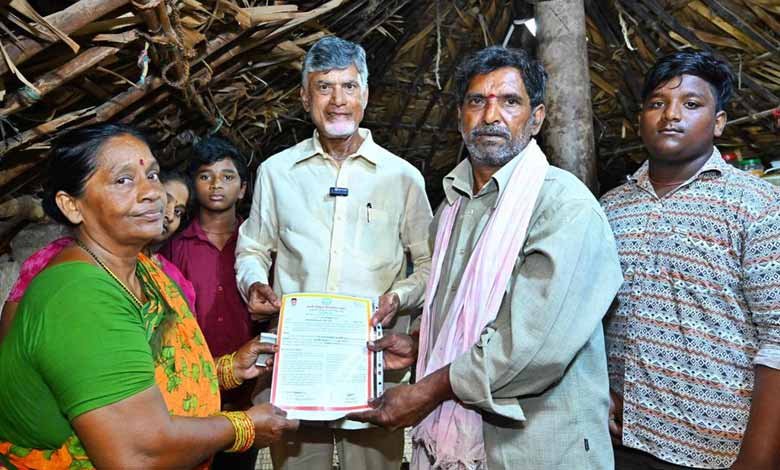 Andhra CM Naidu disburses welfare pensions to beneficiaries