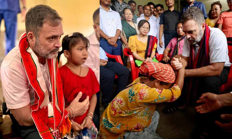 Rahul Gandhi reaches Imphal, leaves for Churachandpur