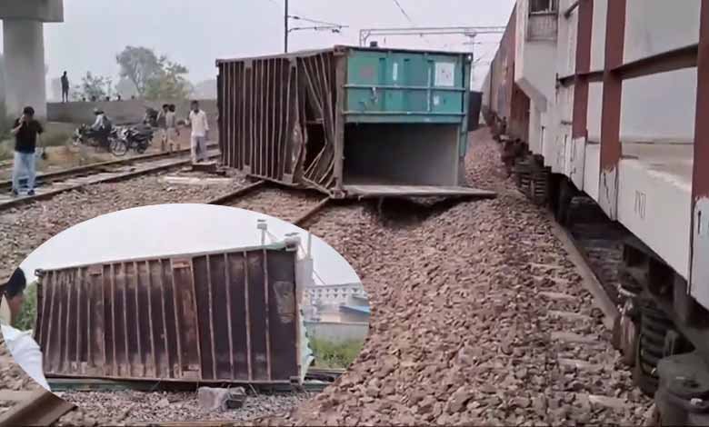 Containers fall off goods train in Haryana's Karnal, rail traffic affected