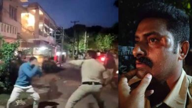 Andhra News | Youth Assault Police Officers Under Influence of Ganja: Video