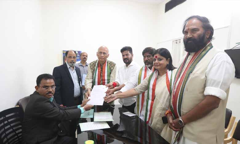 Telangana News | Abhishek Singhvi files nomination as Cong candidate for RS bypoll