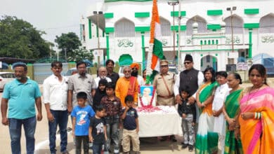 Firasath Ali Baqri and ACP NSV Venkateshwar Rao Hoist National Flag on Independence Day