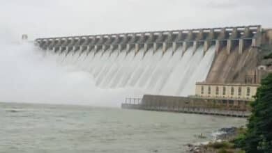 Telangana News | 22 crest gates of Nagarjuna Sagar opened to release floodwater