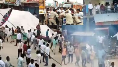 Telangana News | Violence Erupts During Loan Waiver Protest: Bomb Attack and Clashes Leave Town in Chaos