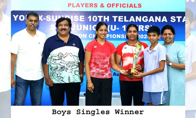 YONEX SUNRISE 2 Yonex-Sunrise 10th Telangana State Sub Junior (U-13) Badminton Championship 2024: A Day of Thrilling Matches at SAI Gopichand Academy